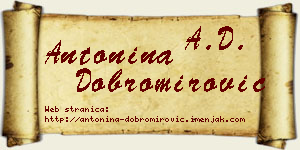 Antonina Dobromirović vizit kartica